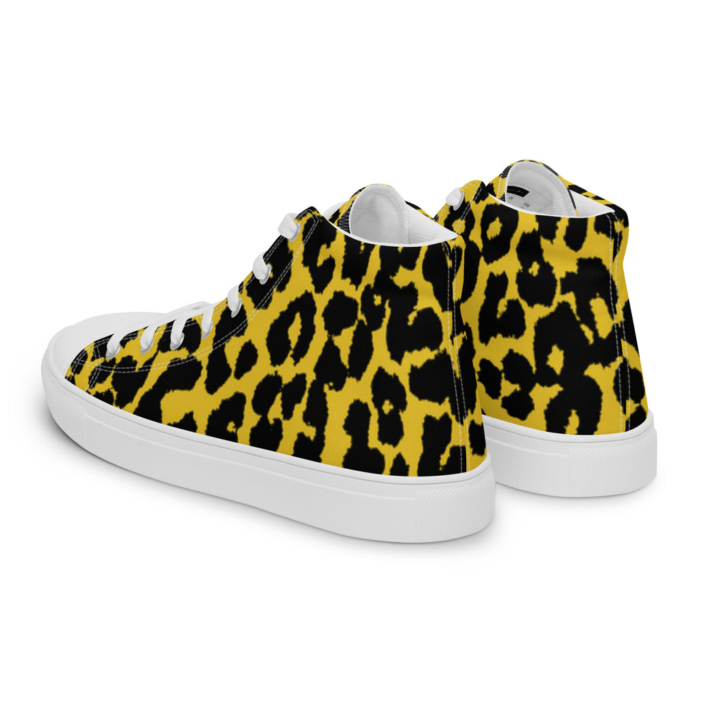 Cheeta Print high top canvas shoes
