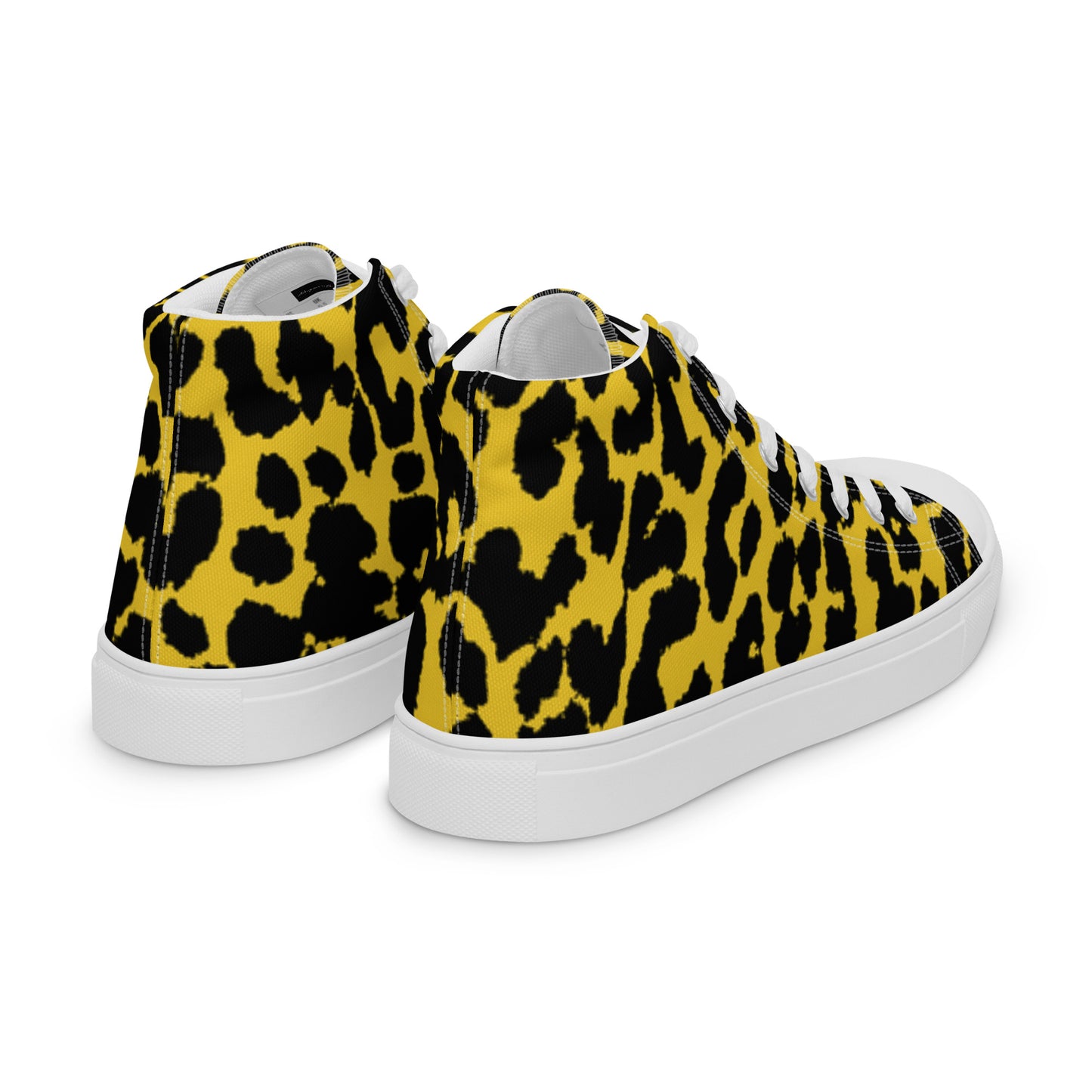 Men's Cheeta Print high top canvas shoes