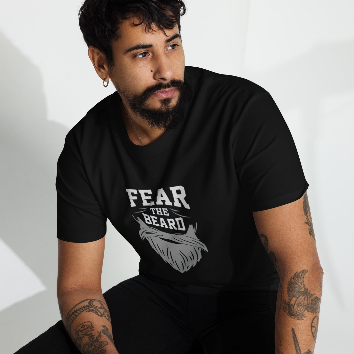 Fear the Beard Men’s premium heavyweight tee