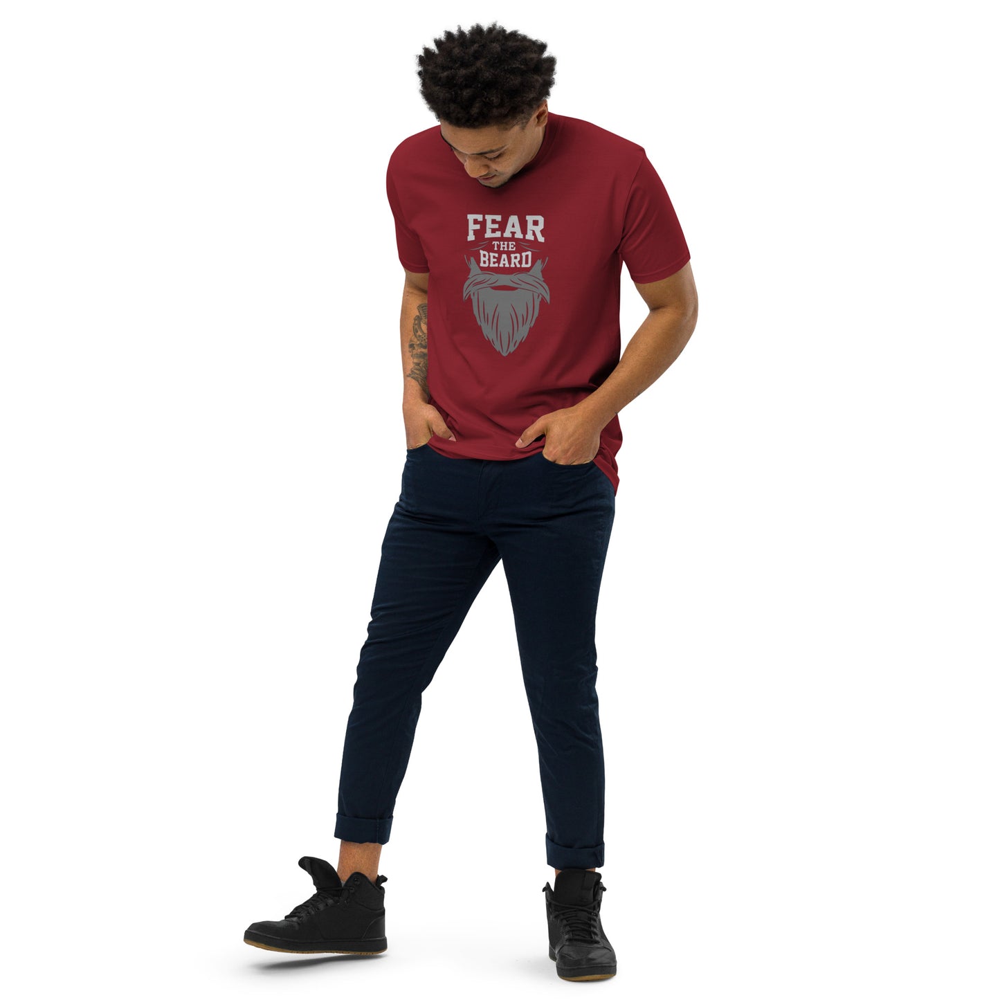 Fear the Beard Men’s premium heavyweight tee