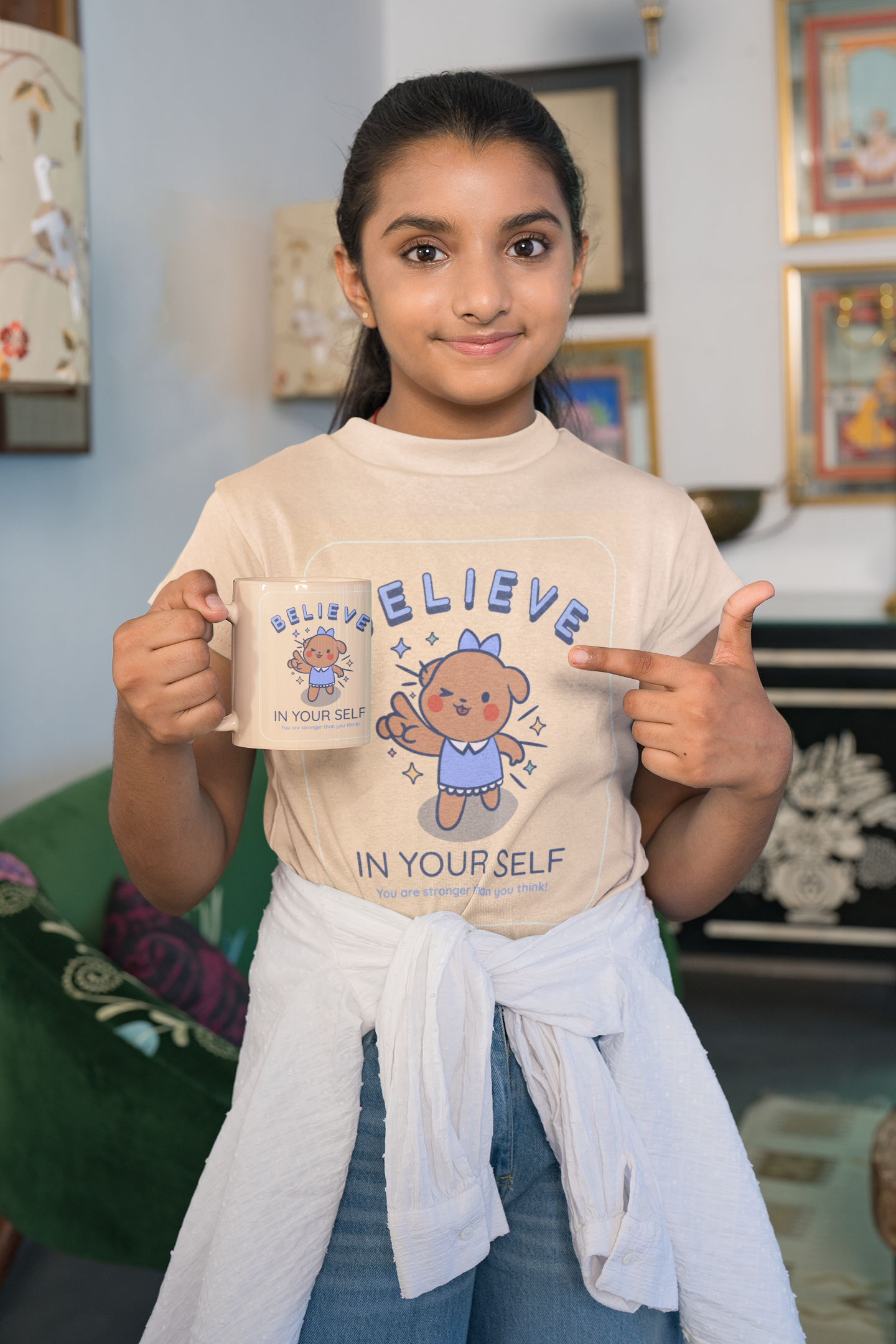 Believe in Yourself Kids crew neck t-shirt