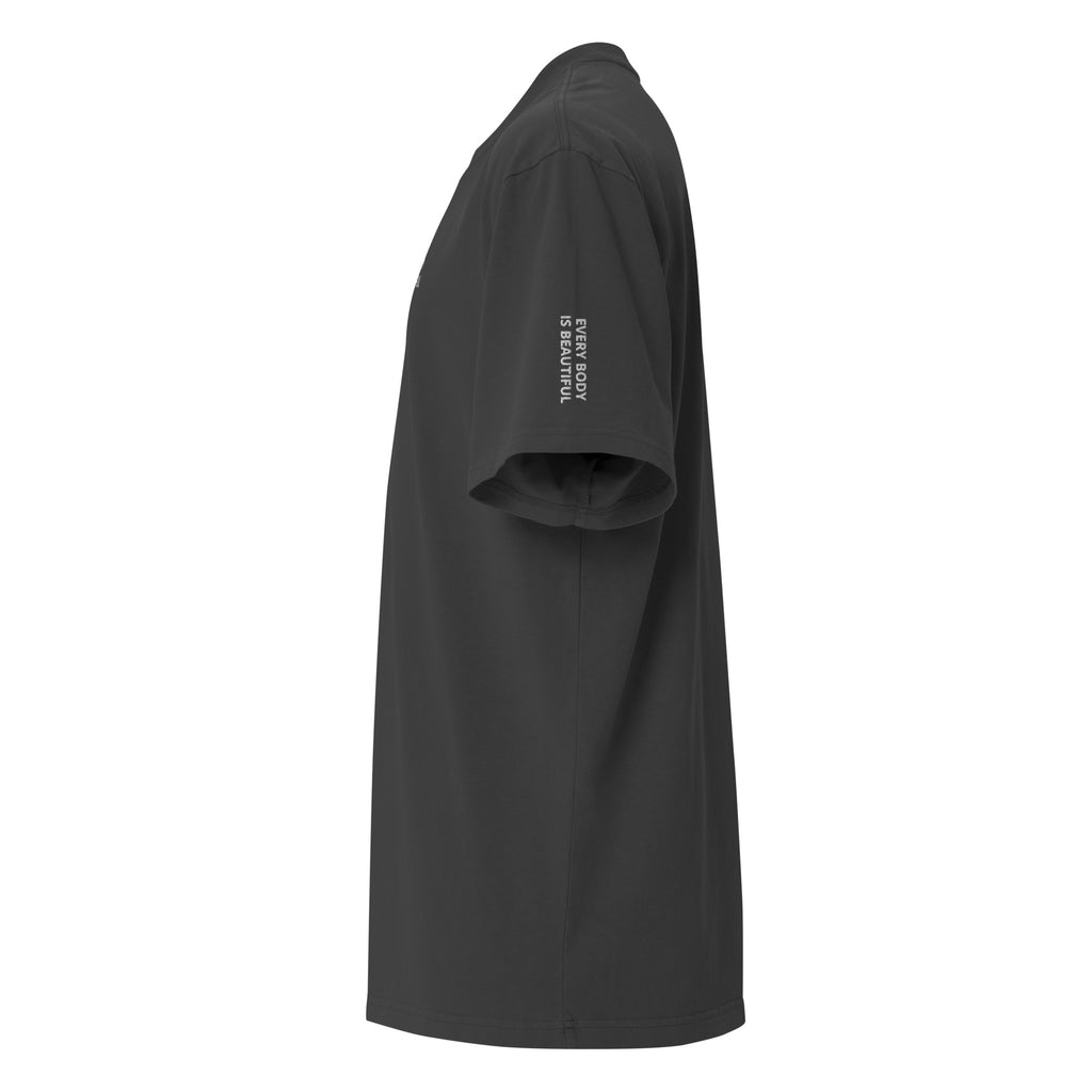 Every Body is Beautiful Oversized faded t-shirt - Faded Black