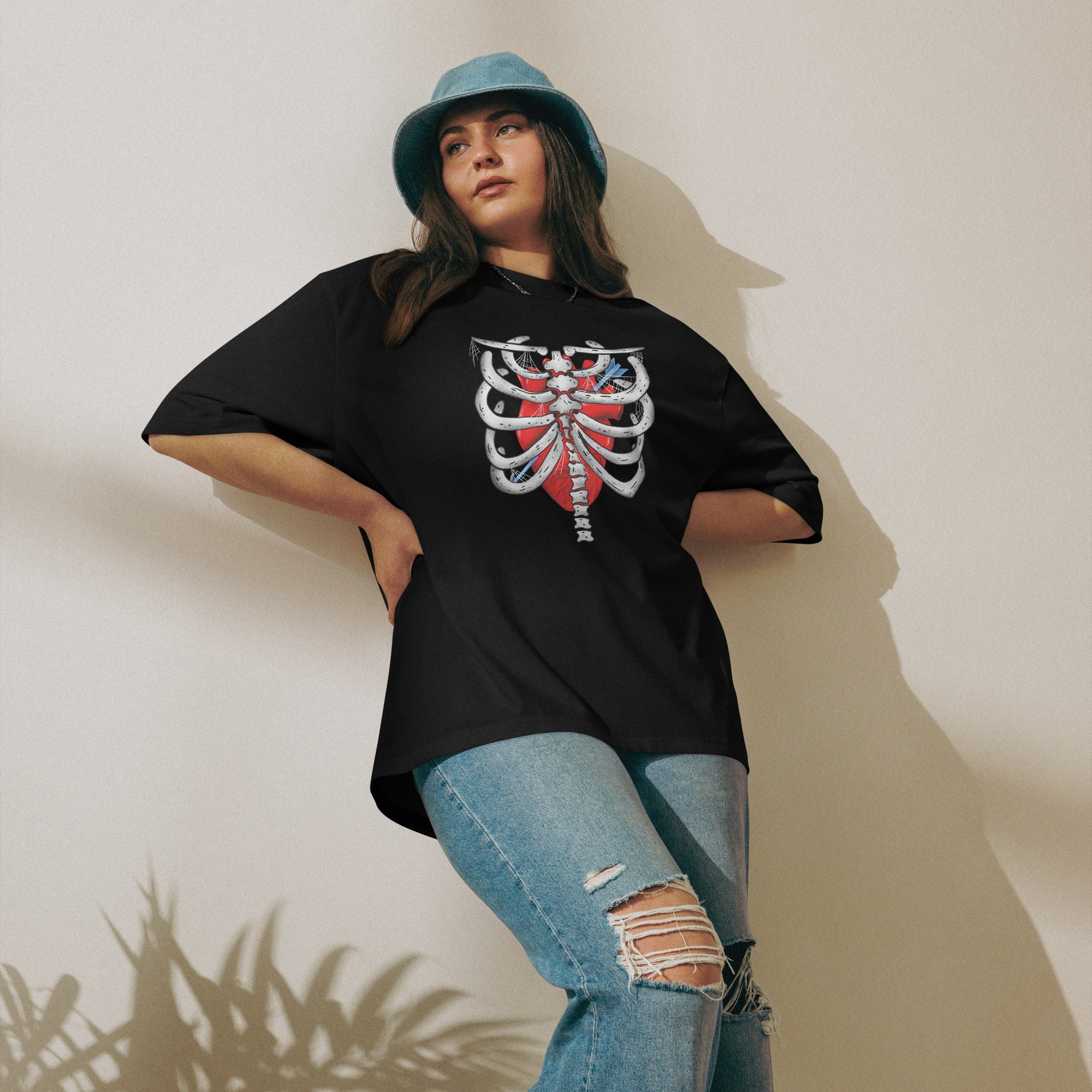 Skeleton Oversized heavyweight t-shirt