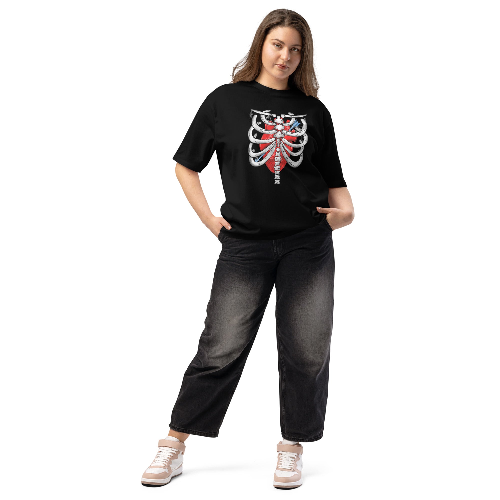 Skeleton Oversized heavyweight t-shirt