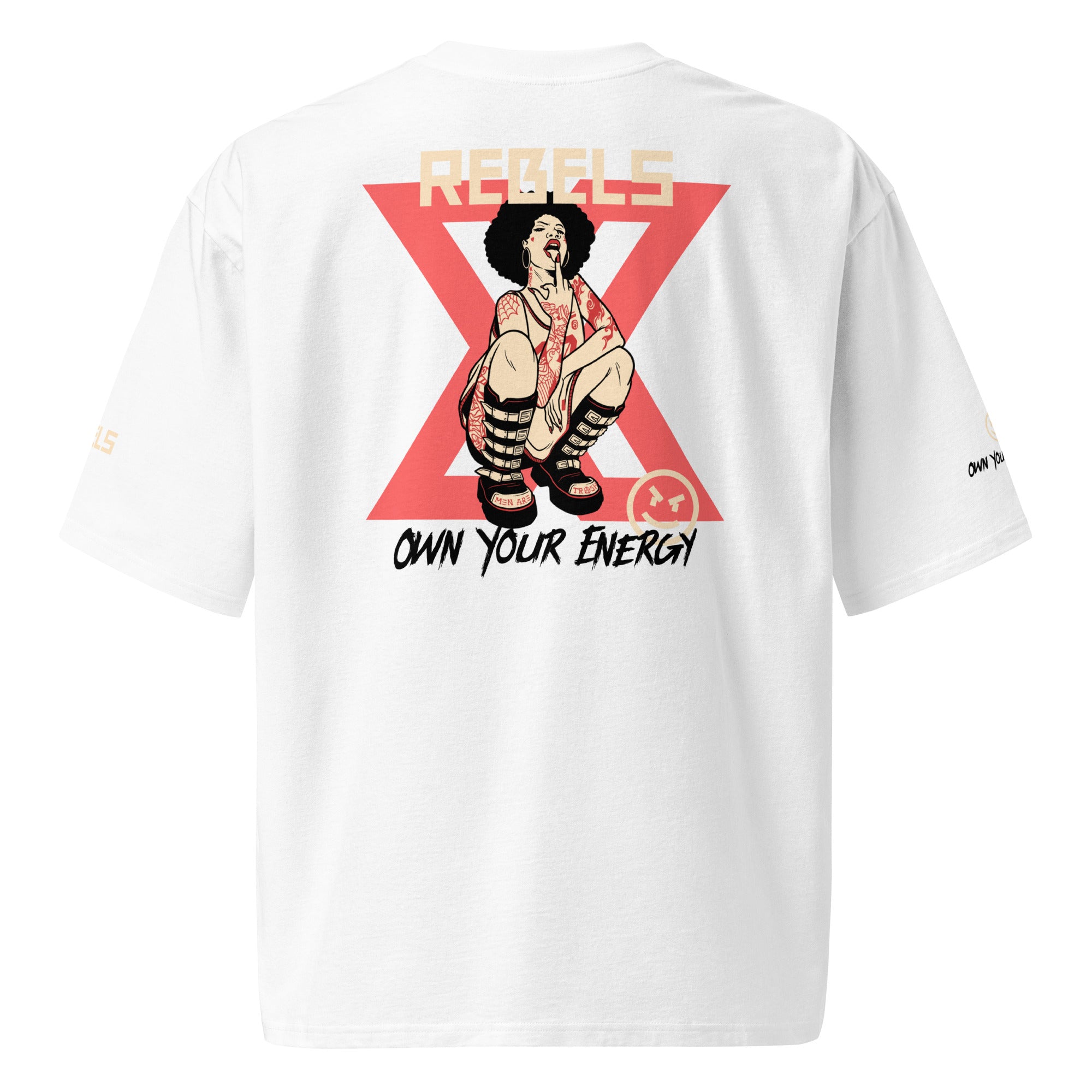 White Rebel Oversized heavyweight t-shirt