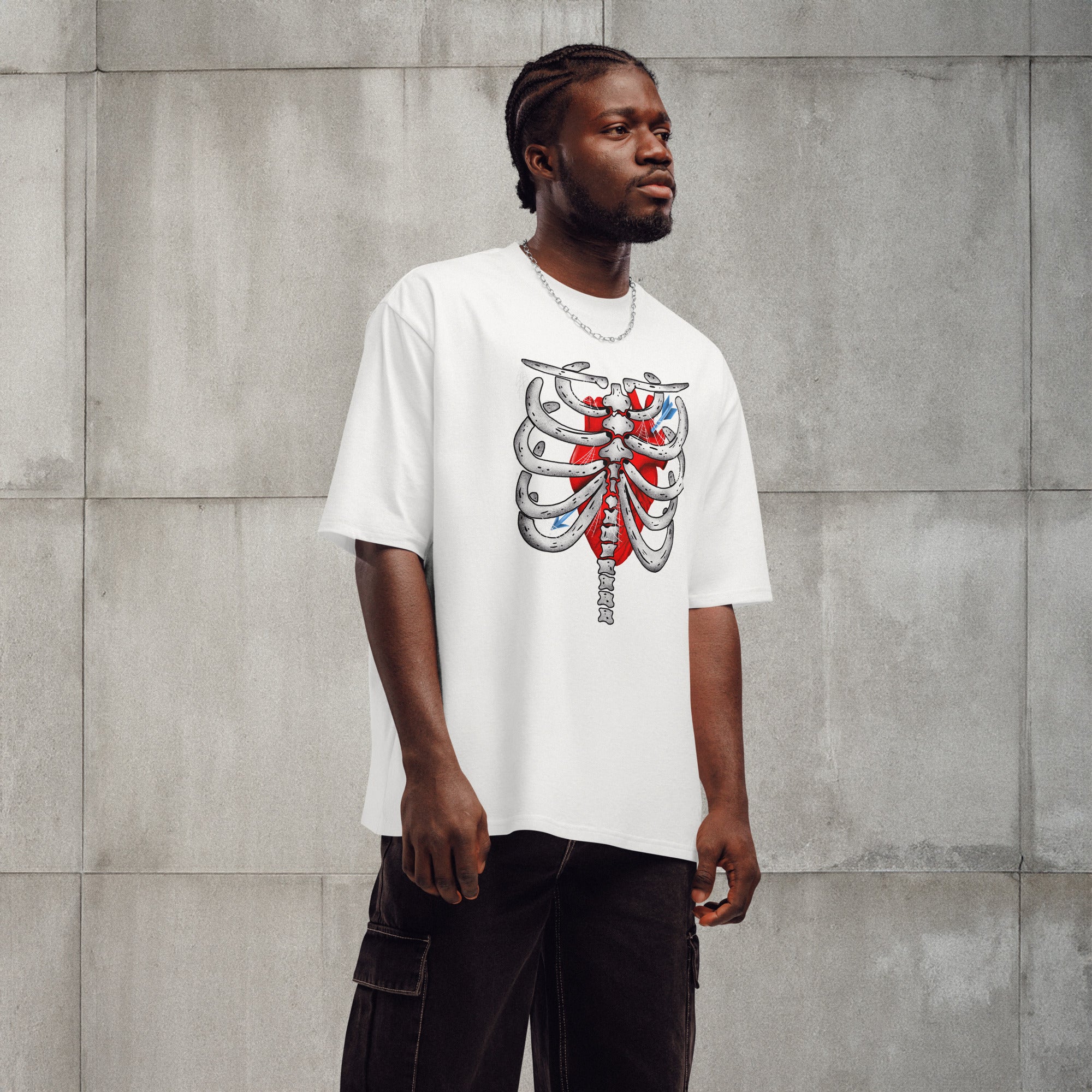 Skeleton Oversized heavyweight t-shirt