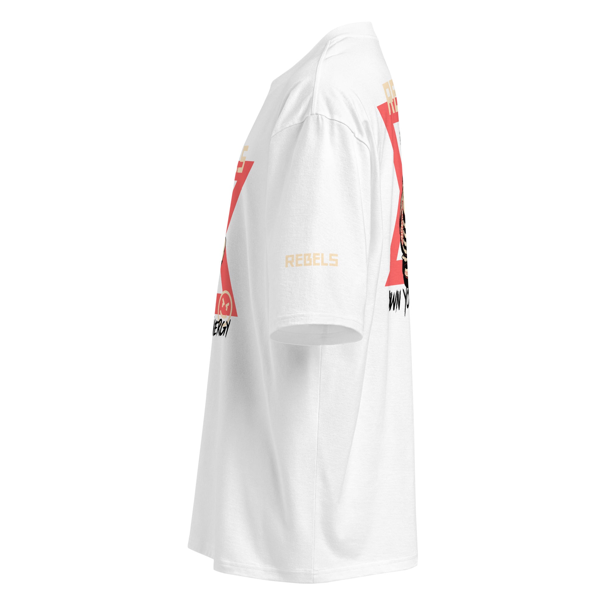 White Rebel Oversized heavyweight t-shirt