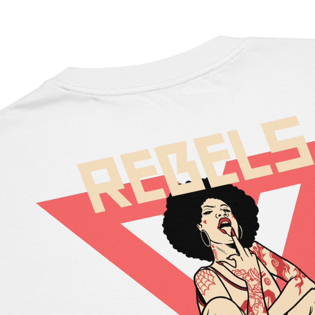 White Rebel Oversized heavyweight t-shirt