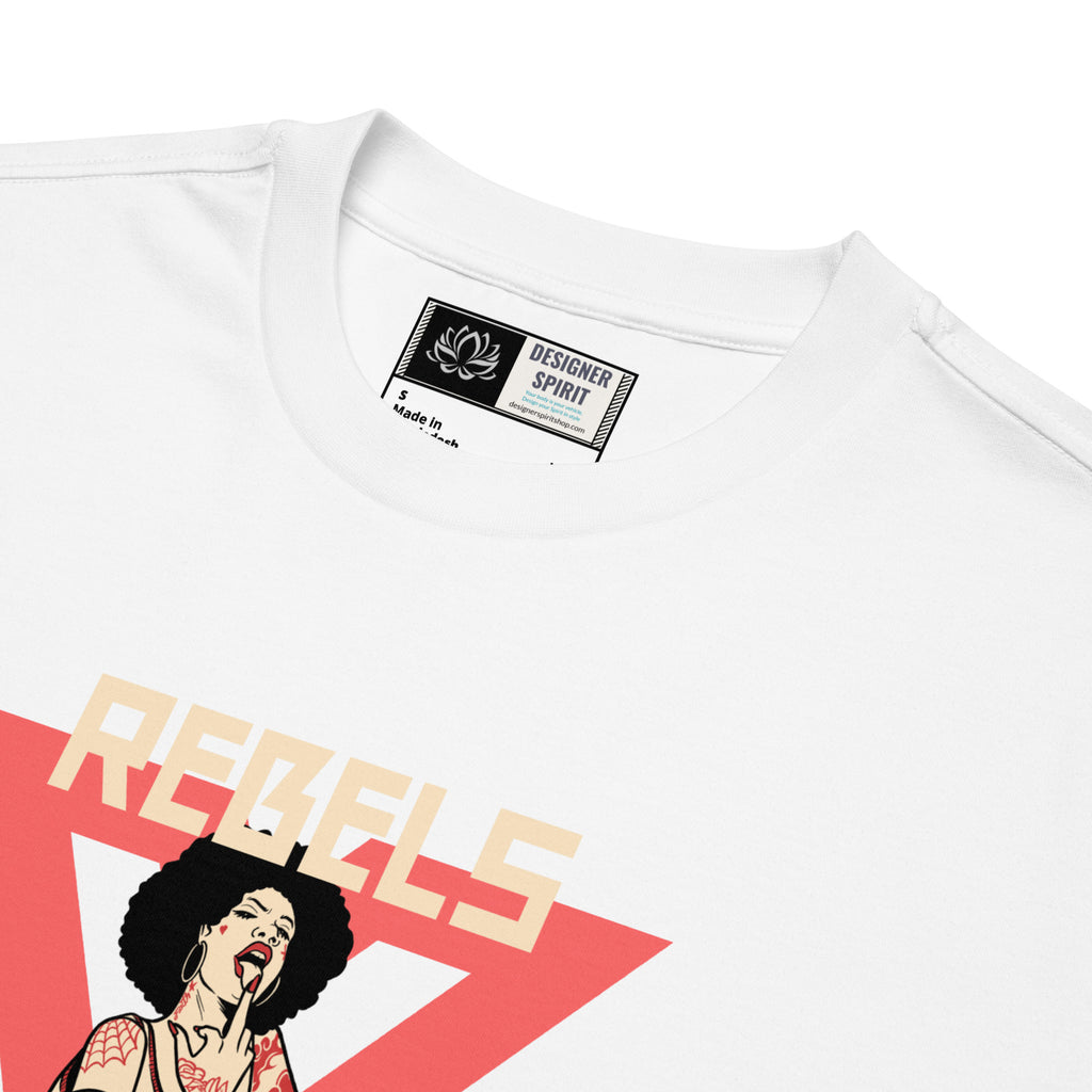 White Rebel Oversized heavyweight t-shirt