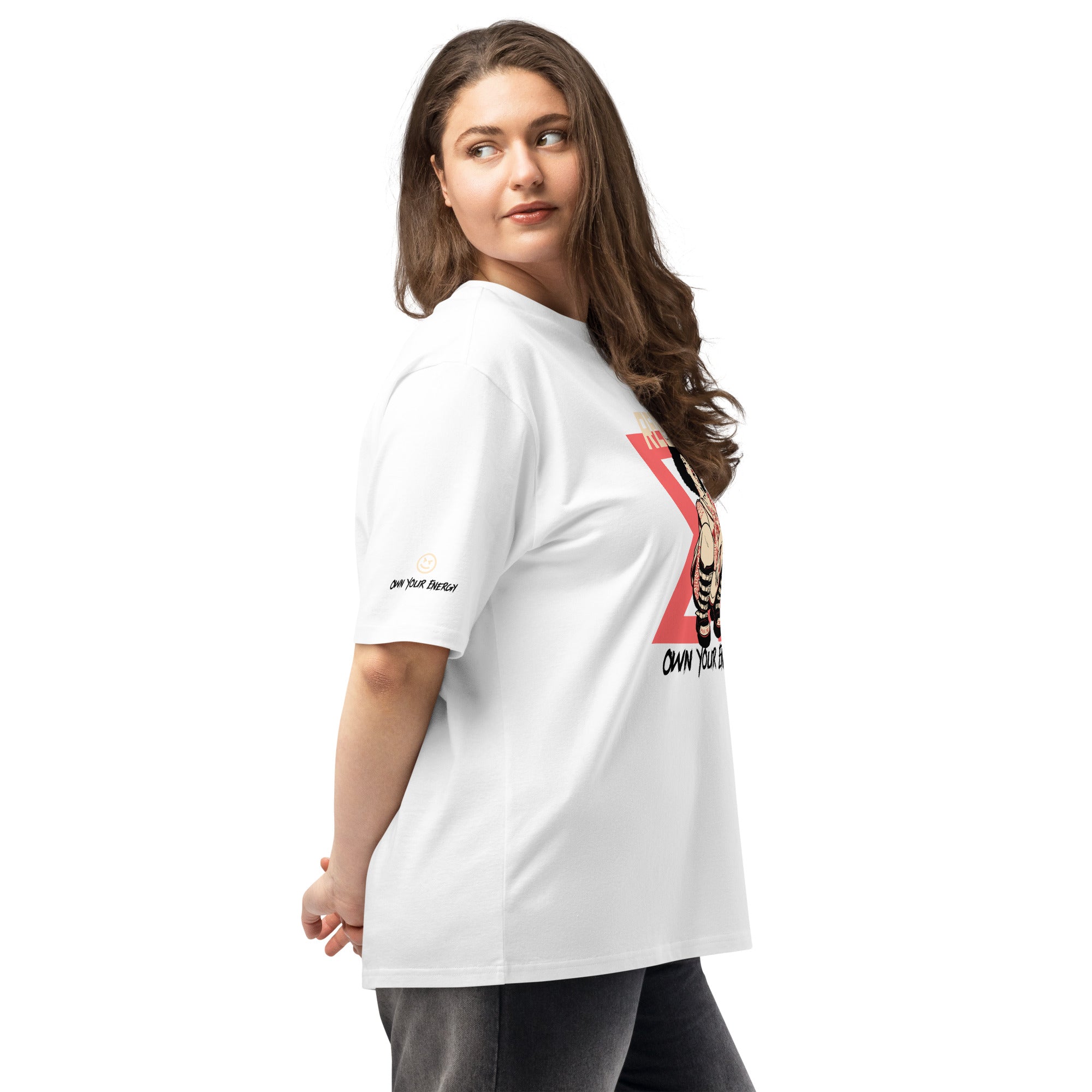 White Rebel Oversized heavyweight t-shirt