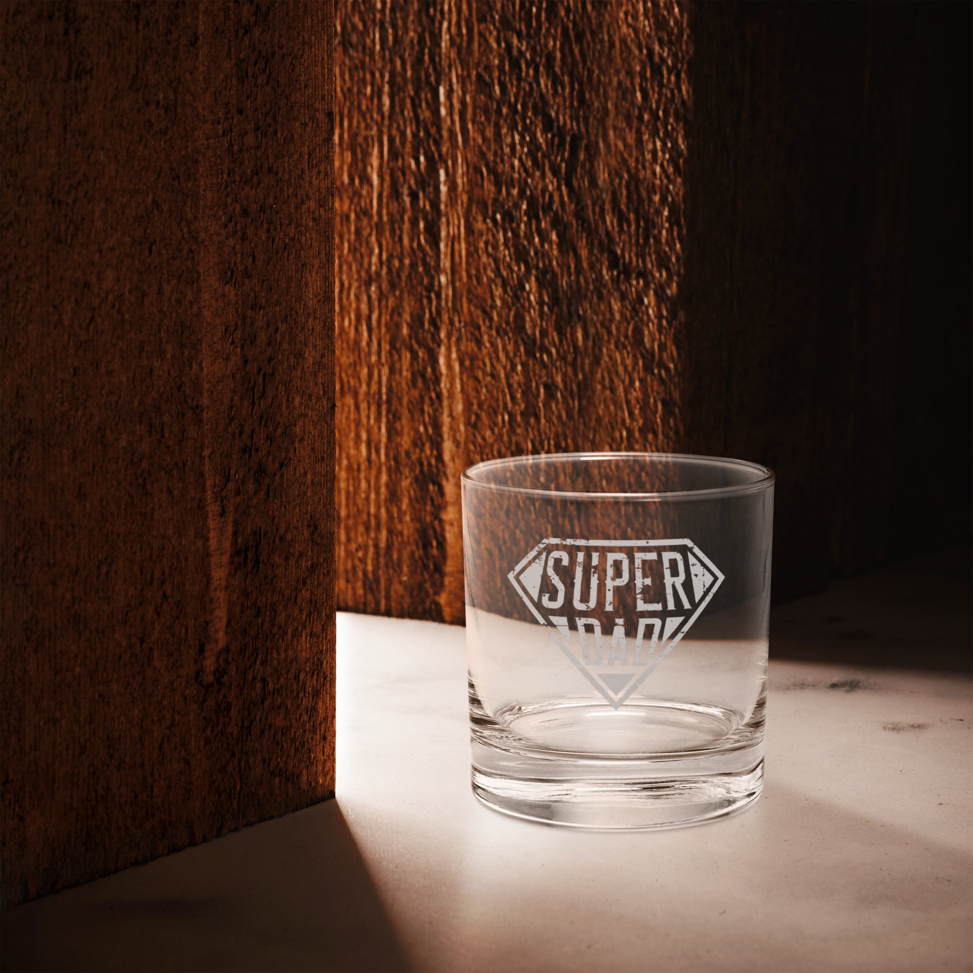 SUPER DAD Rocks glass