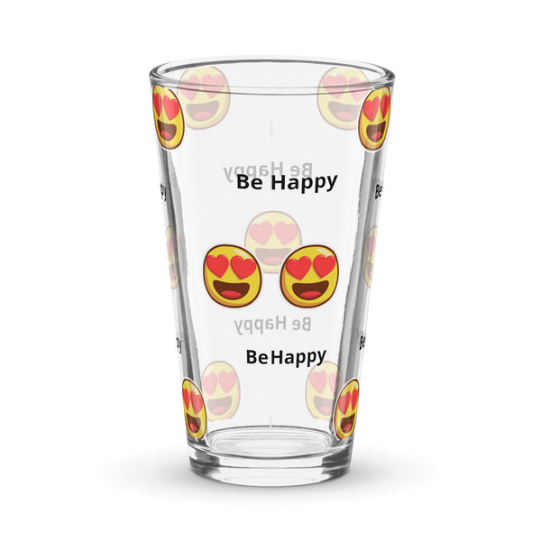 Be Happy Shaker Pint Glass