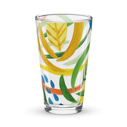 Leaf Print Shaker pint glass