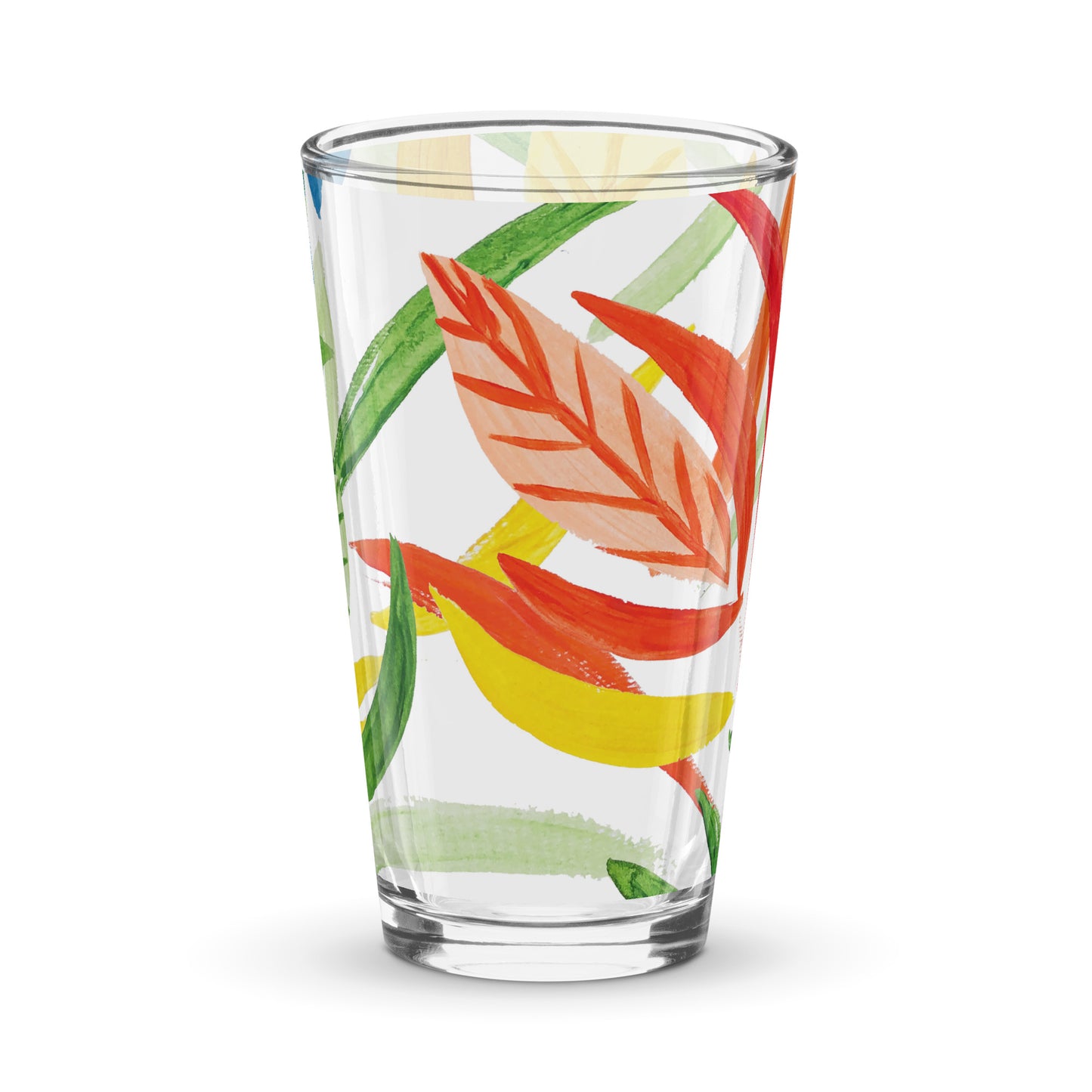 Leaf Print Shaker pint glass