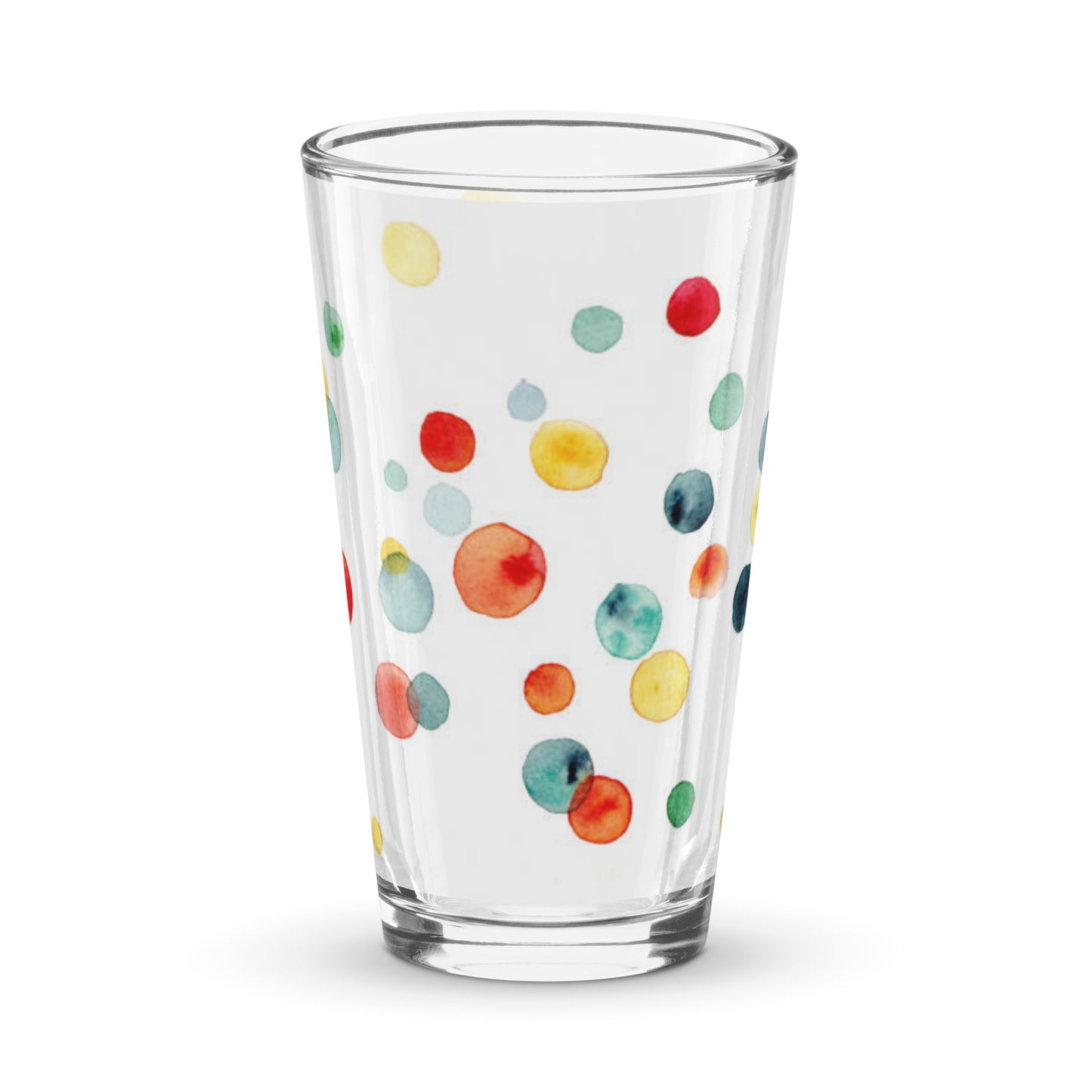 Colored Dots Shaker pint glass