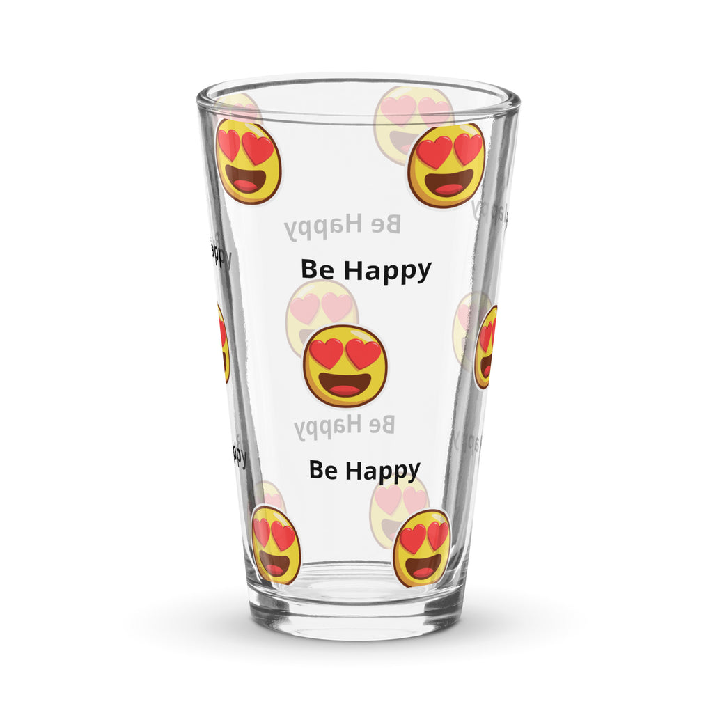 Be Happy Shaker Pint Glass