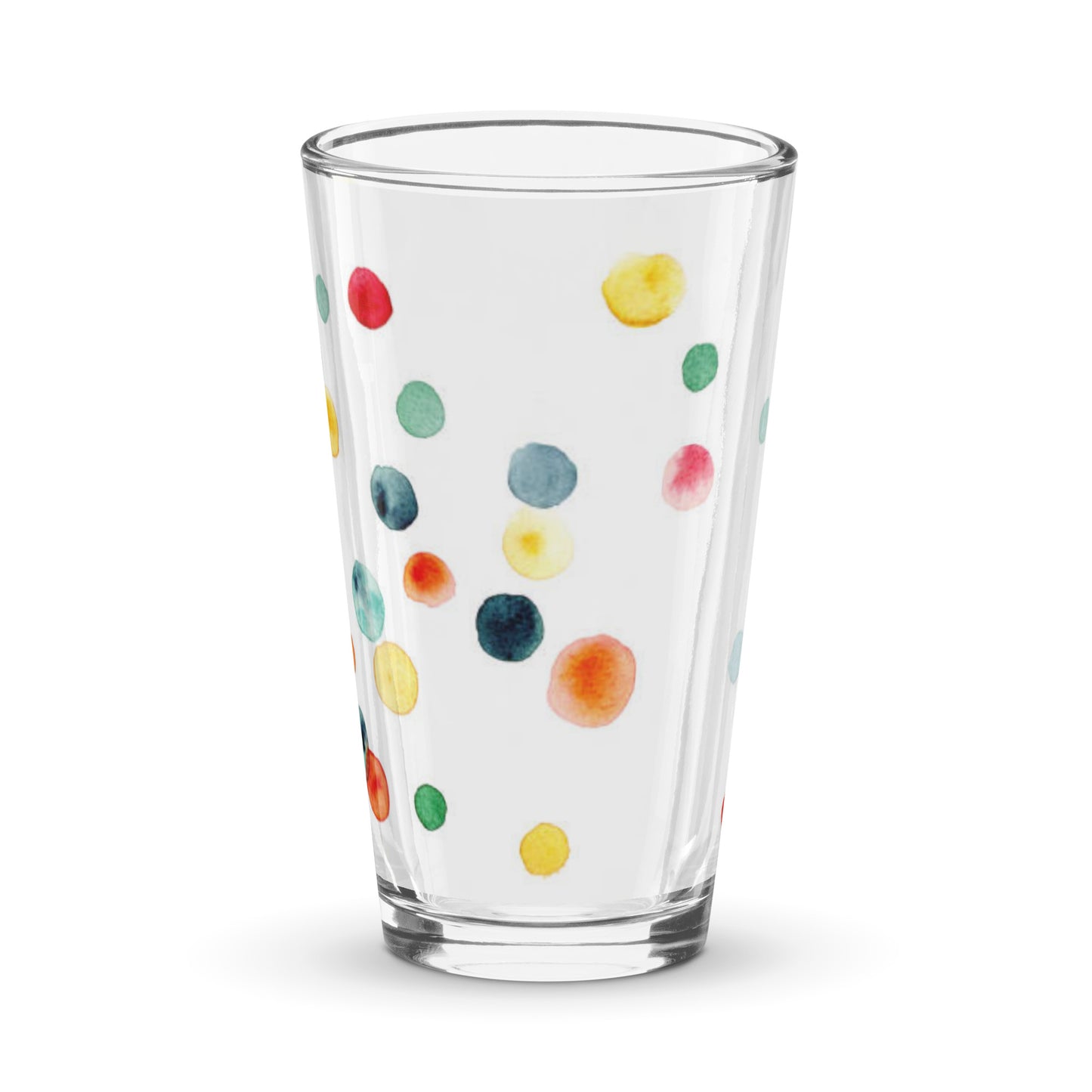 Colored Dots Shaker pint glass