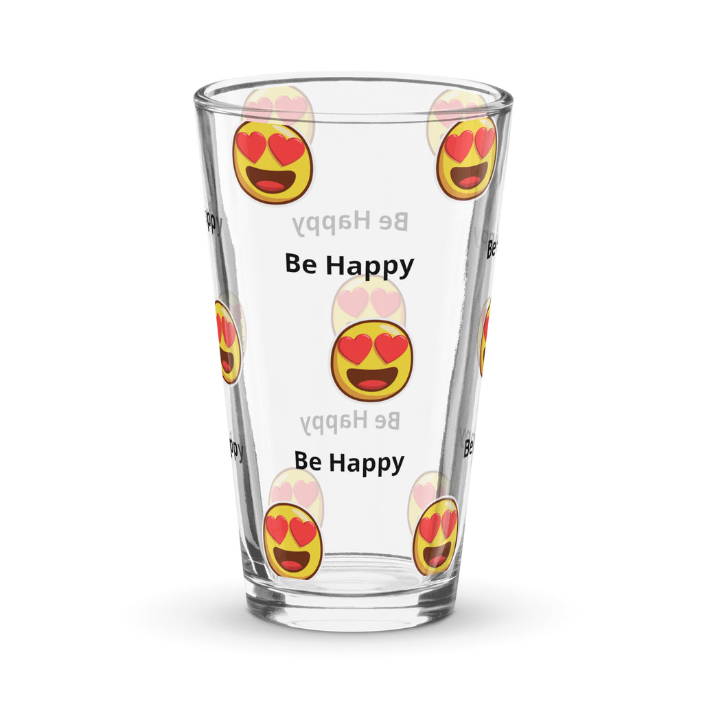 Be Happy Shaker Pint Glass