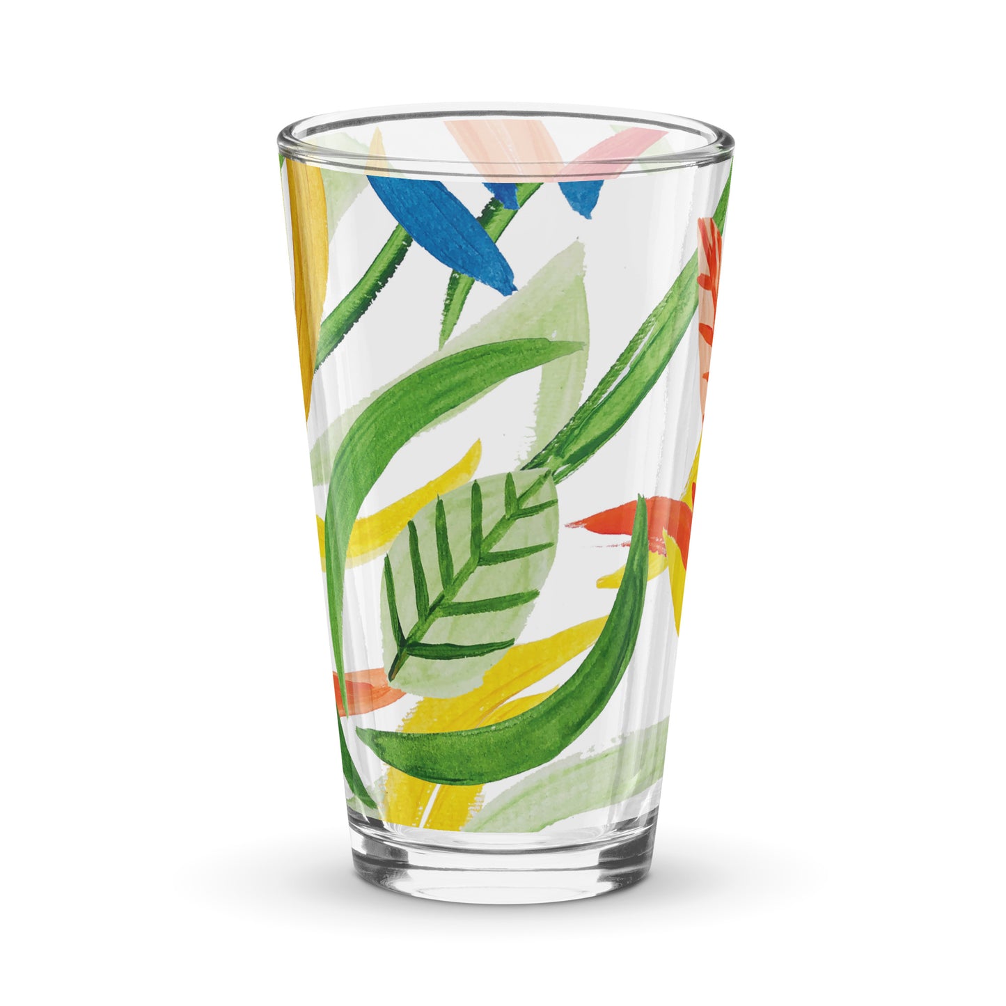 Leaf Print Shaker pint glass