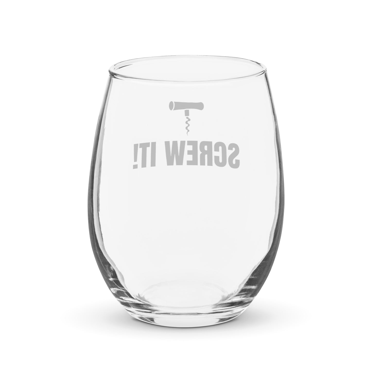 Screw It Stemless wine glass