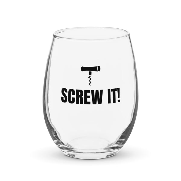 Screw It Stemless wine glass