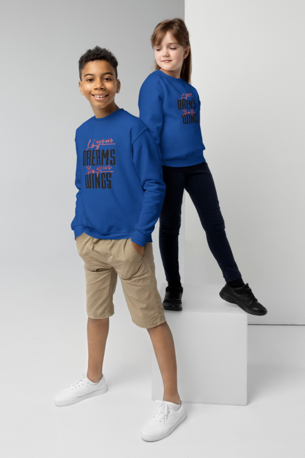 Let Your Dreams Be Your Wings Youth crewneck sweatshirt