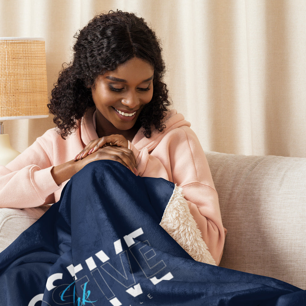 Think Positive Sherpa blanket