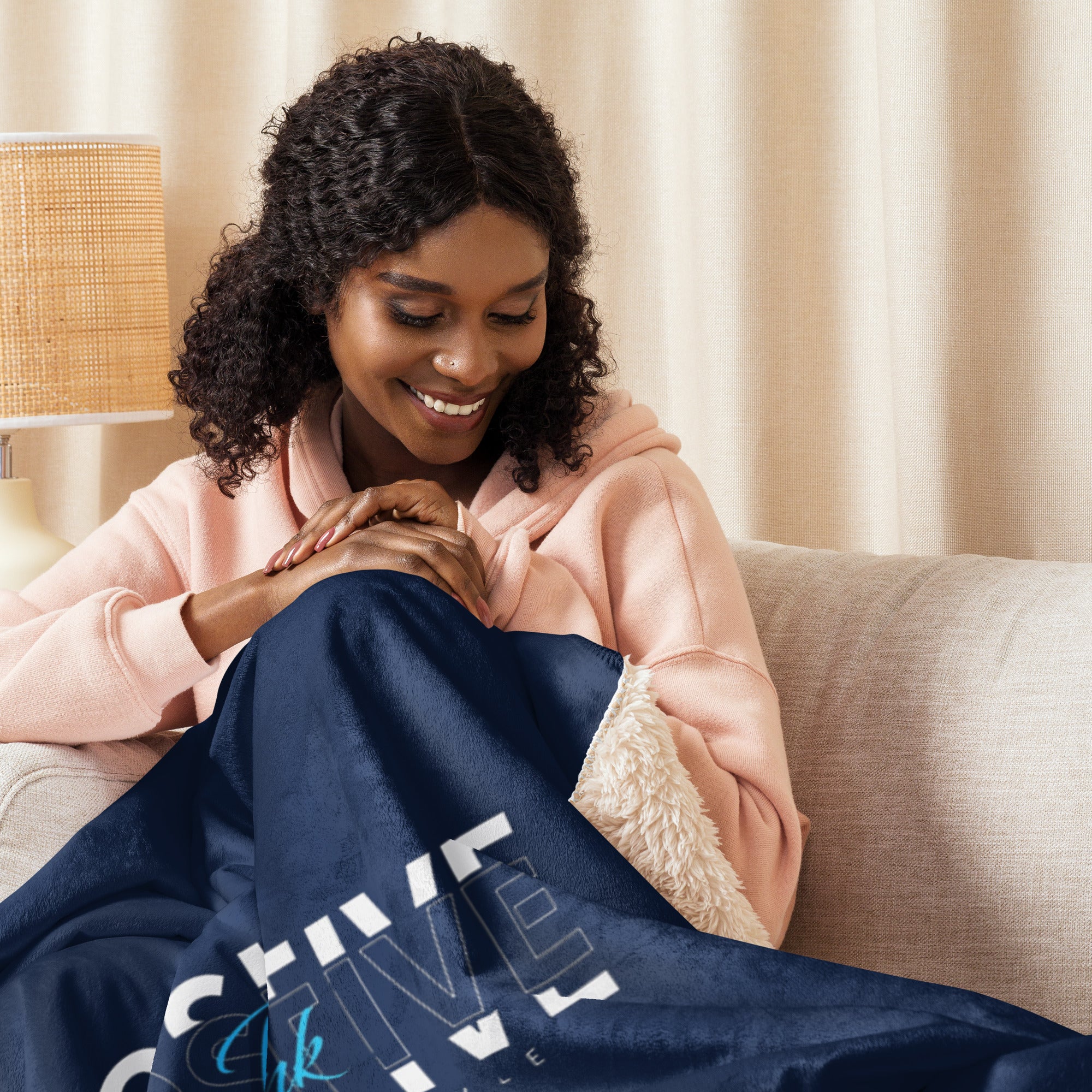 Think Positive Sherpa blanket