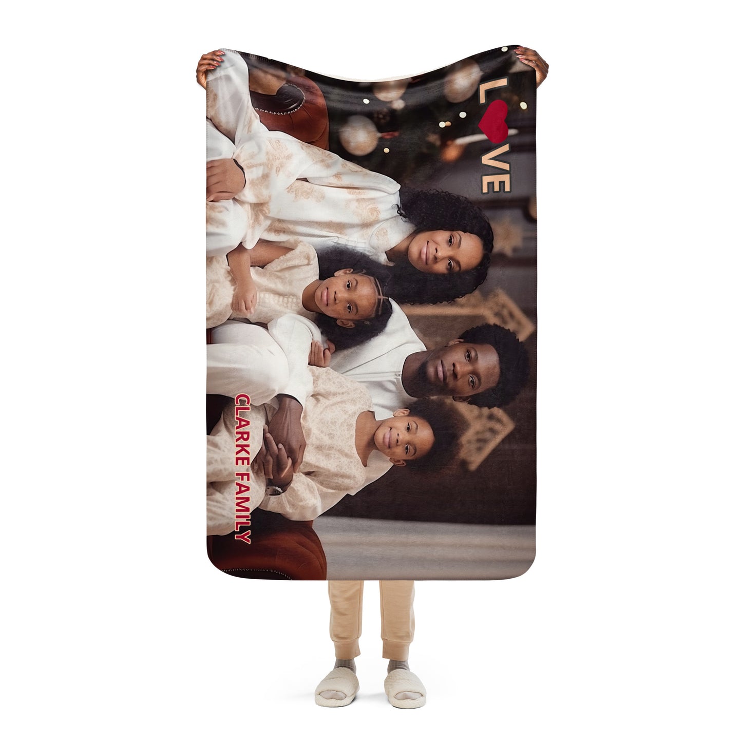 Love Portrait Sherpa blanket