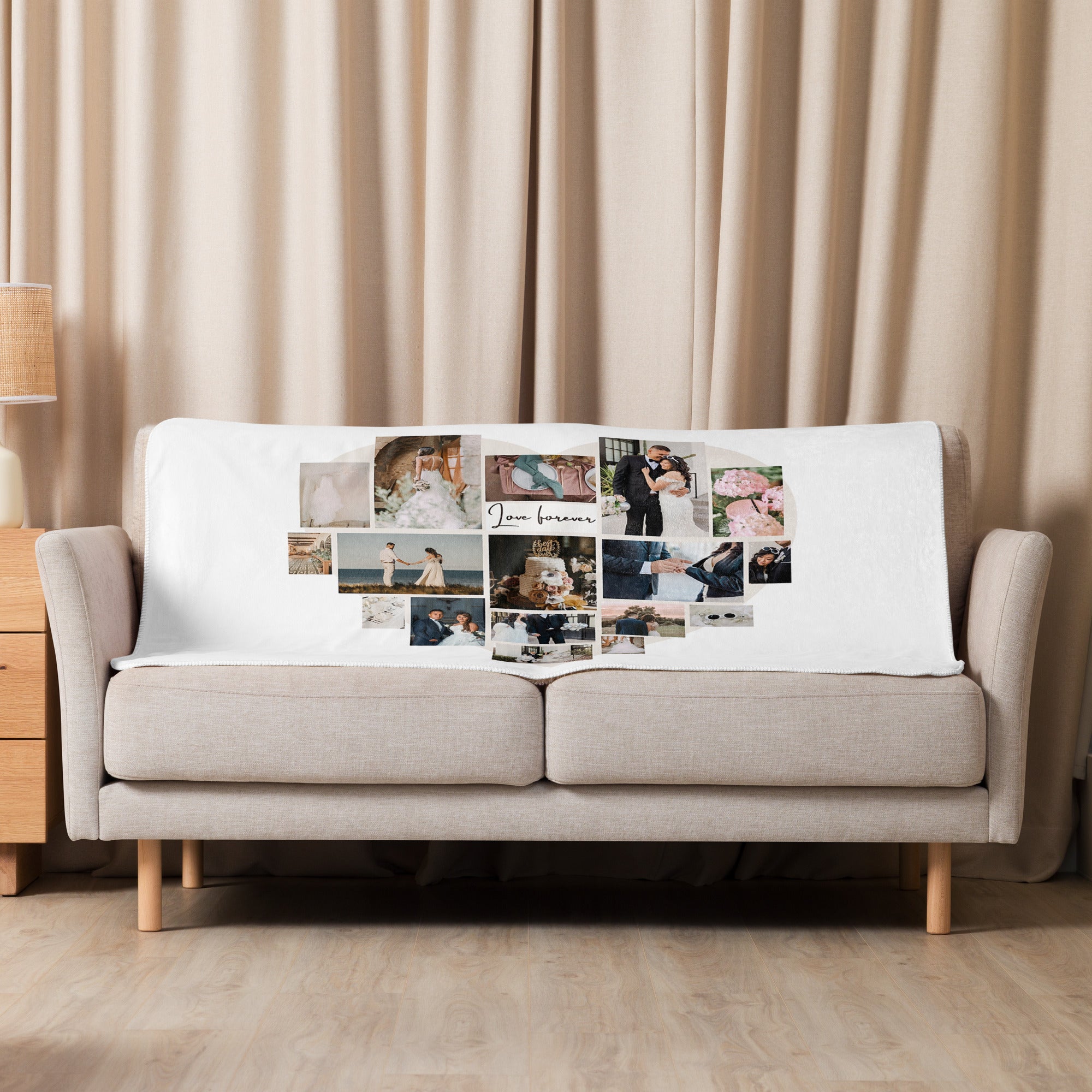Love Forever Photo Collage Sherpa blanket