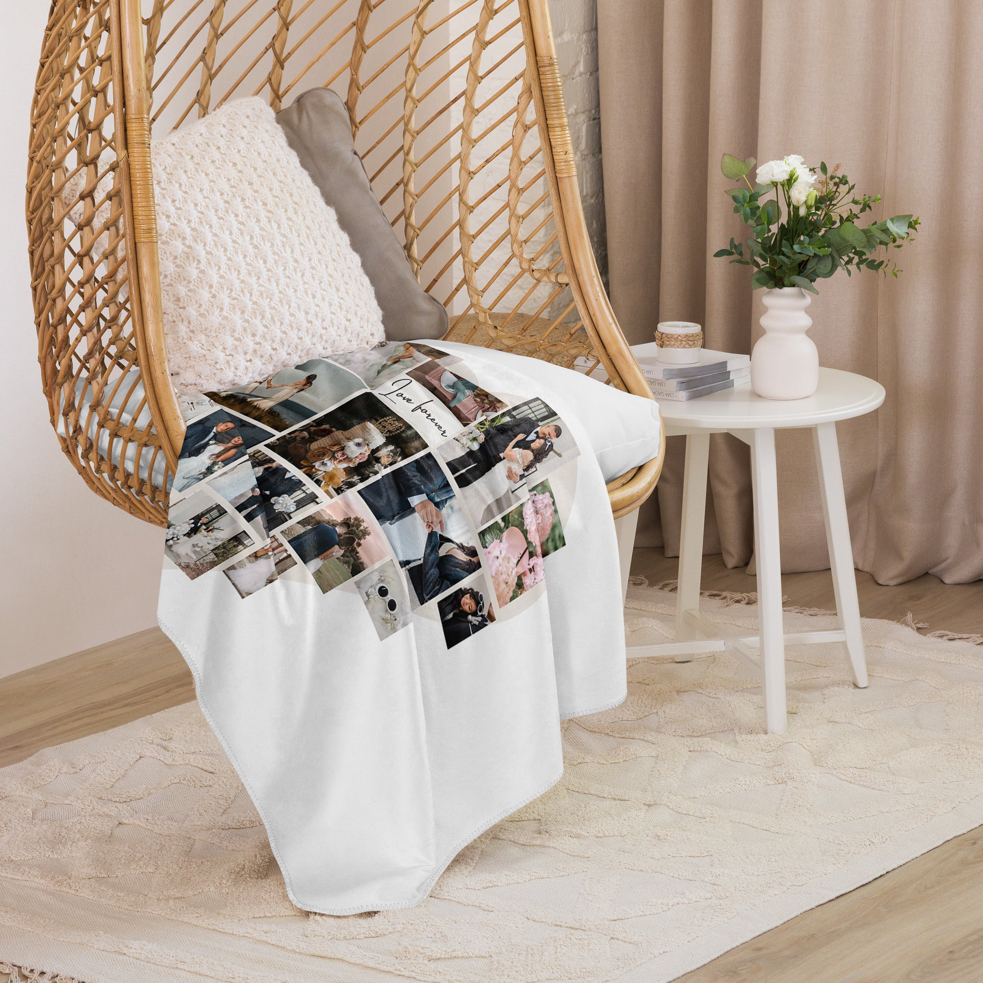 Love Forever Photo Collage Sherpa blanket