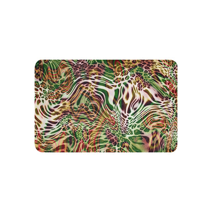 Green Animal Print Sherpa blanket