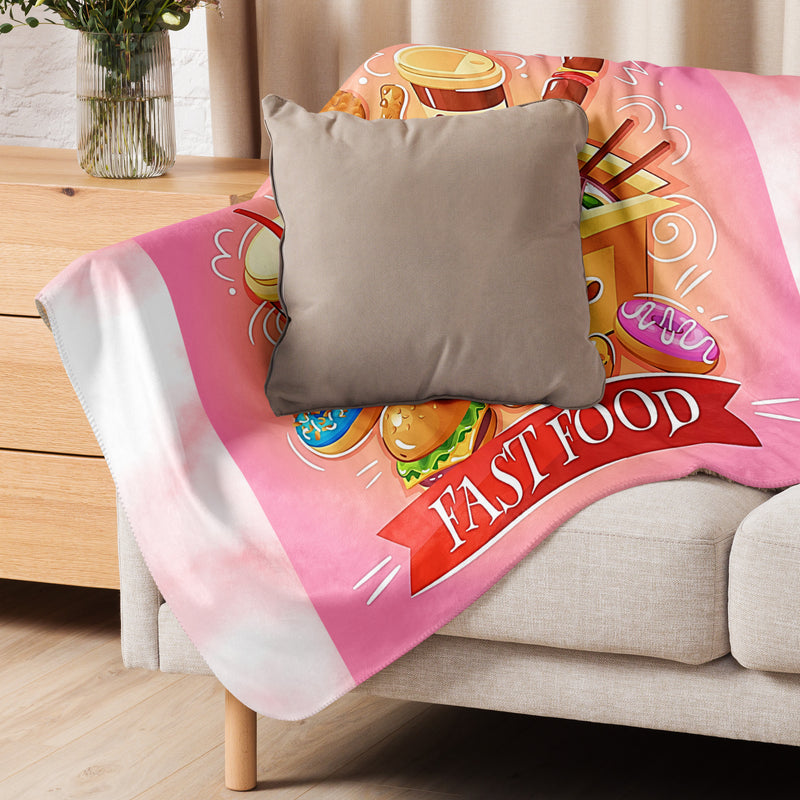 Fast Food Sherpa blanket