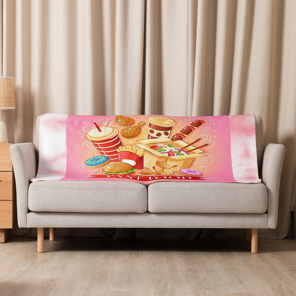 Fast Food Sherpa blanket