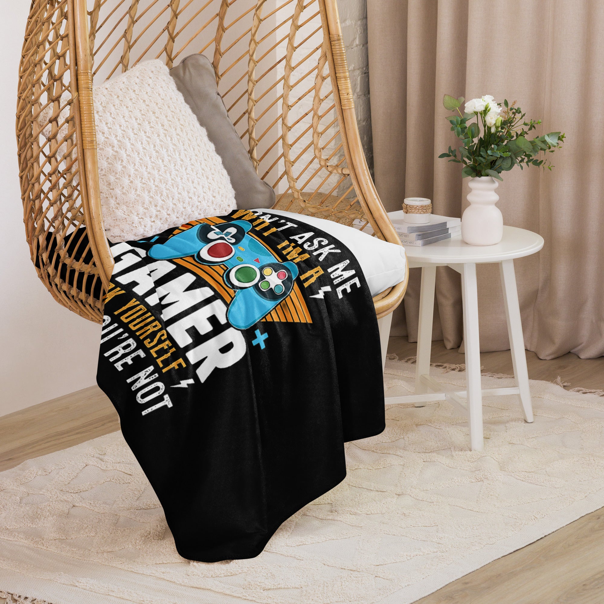 Don't Ask Me Why I'm a Gamer Sherpa blanket