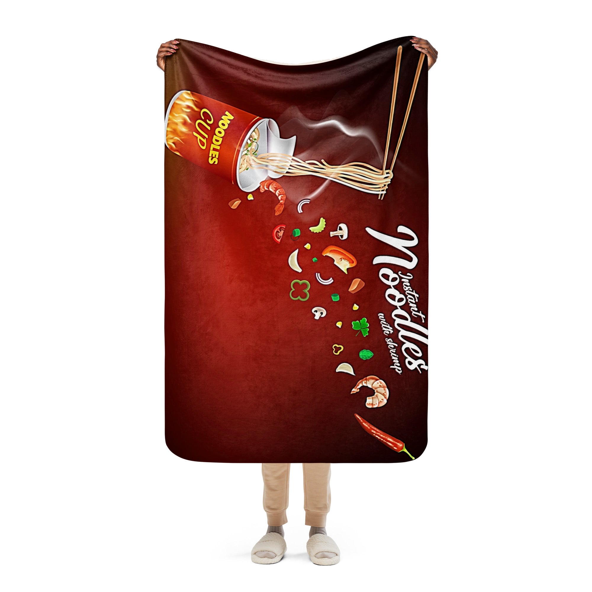 Cup of Noodles Sherpa blanket