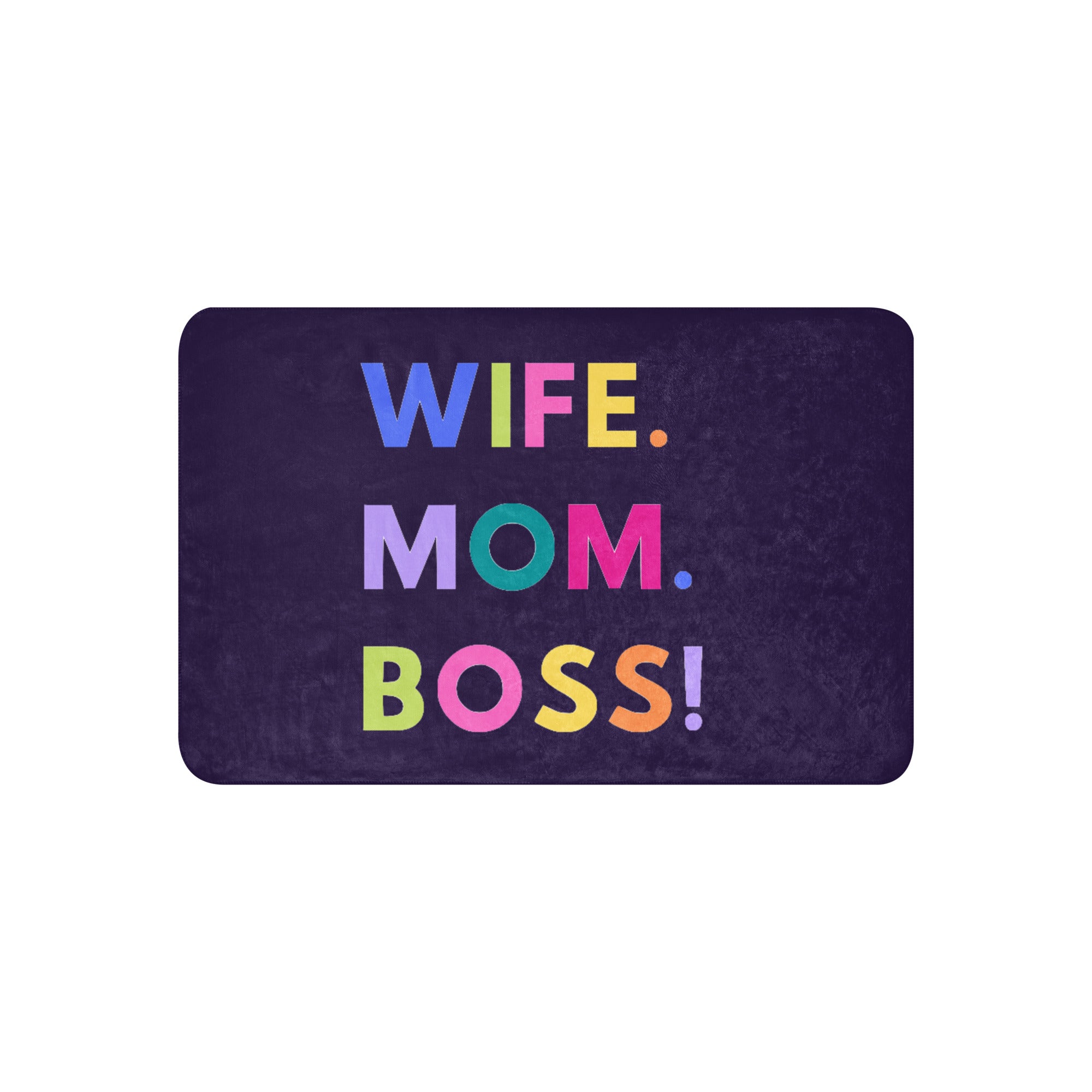 Wife. Mom. Boss Sherpa blanket
