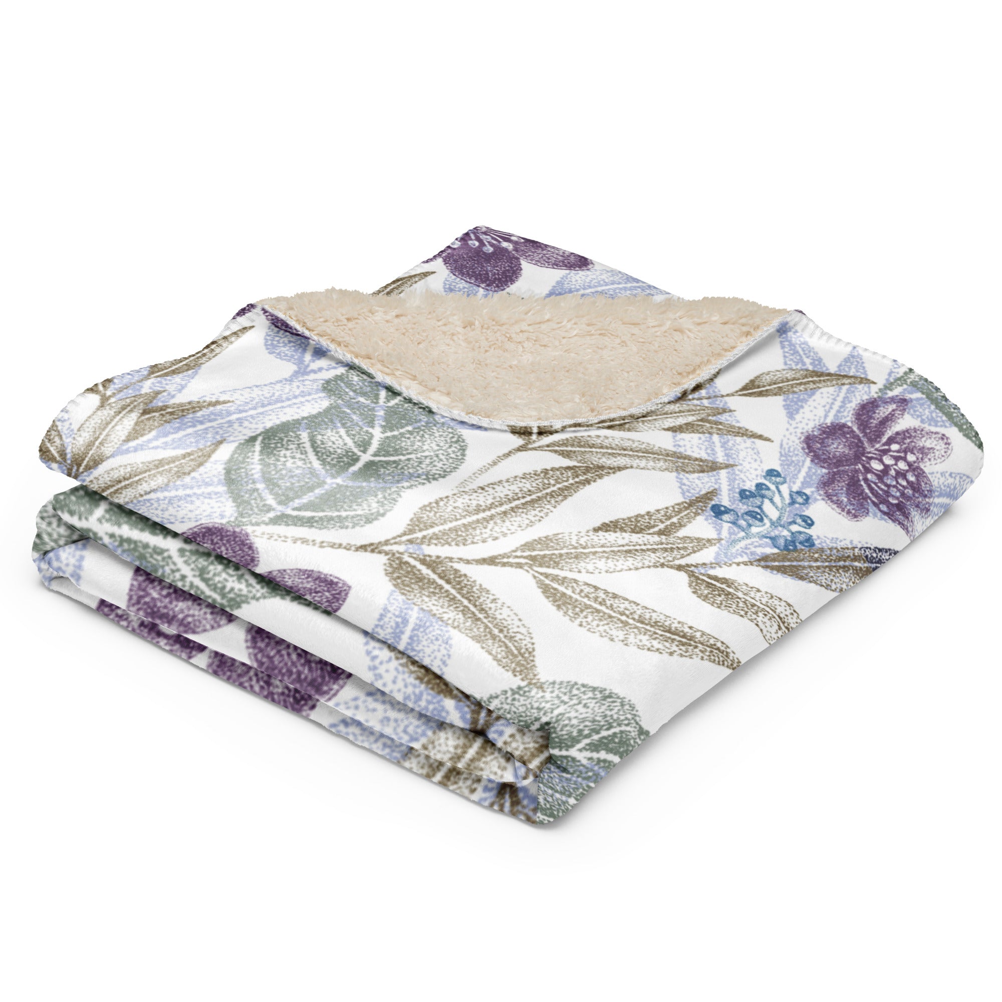 Floral Sherpa blanket