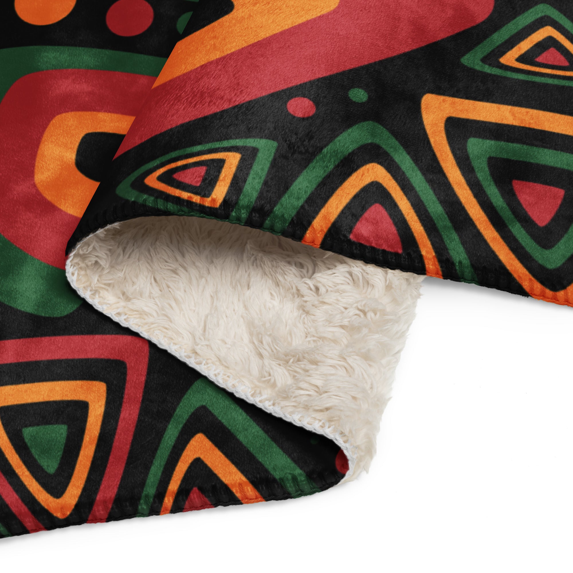 African Print Sherpa blanket