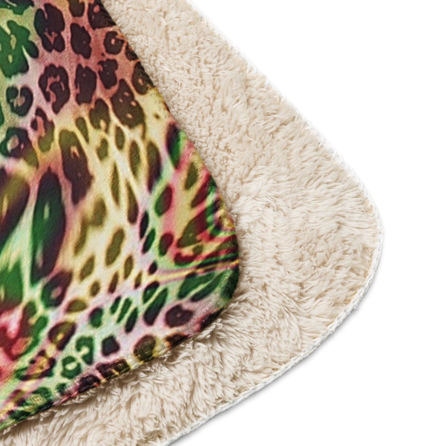 Green Animal Print Sherpa blanket