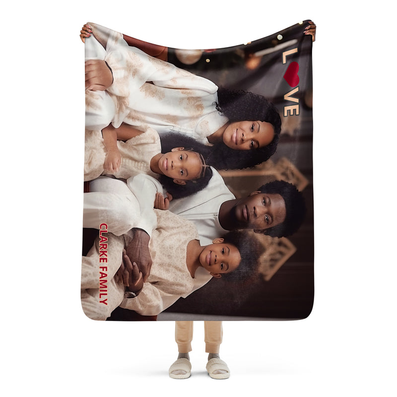 Love Portrait Sherpa blanket