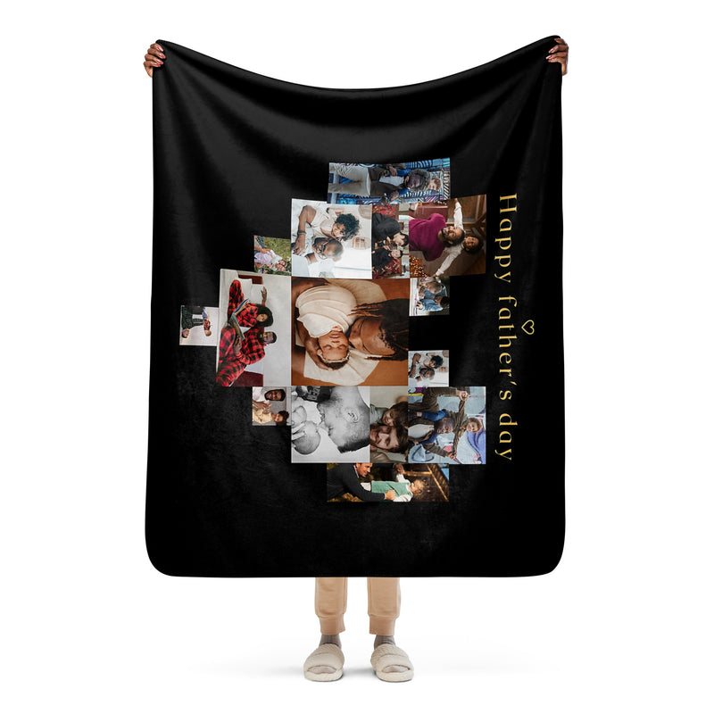 Father's Day Sherpa blanket