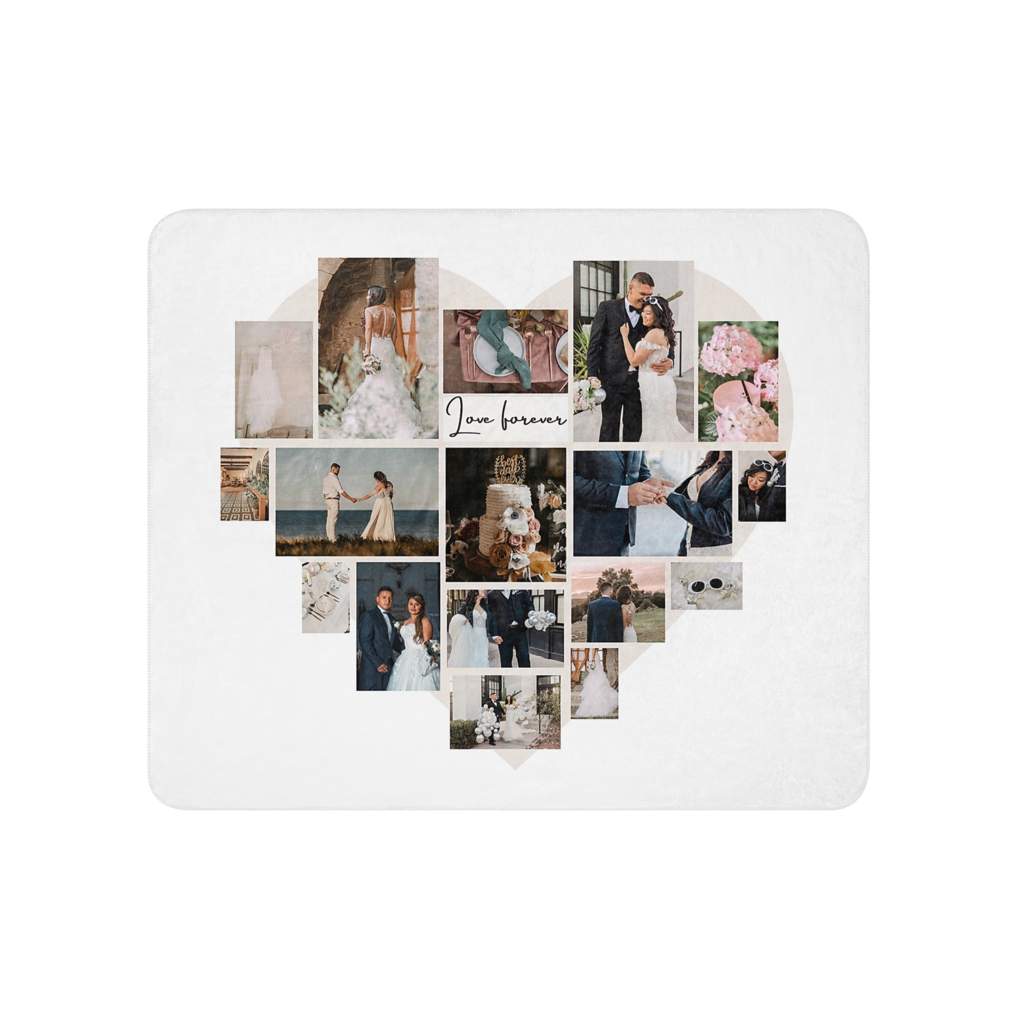 Love Forever Photo Collage Sherpa blanket