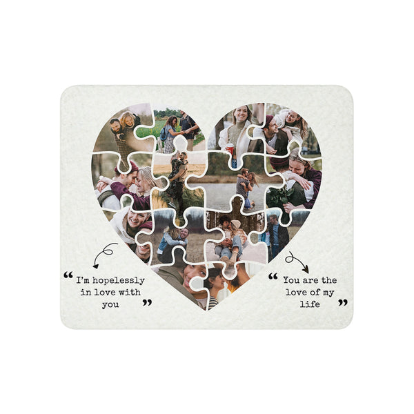 Love Puzzle Photo Collage Sherpa blanket