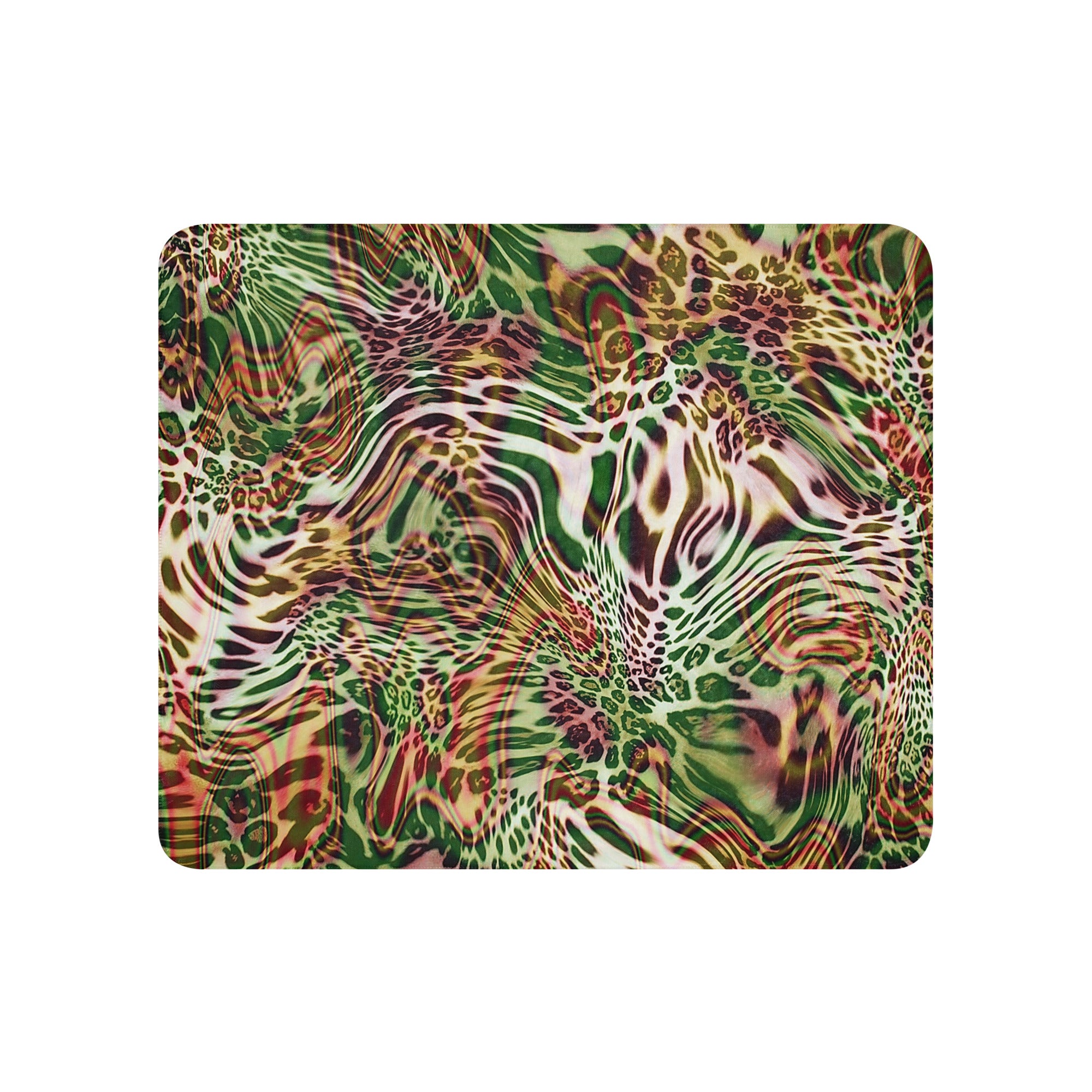 Green Animal Print Sherpa blanket