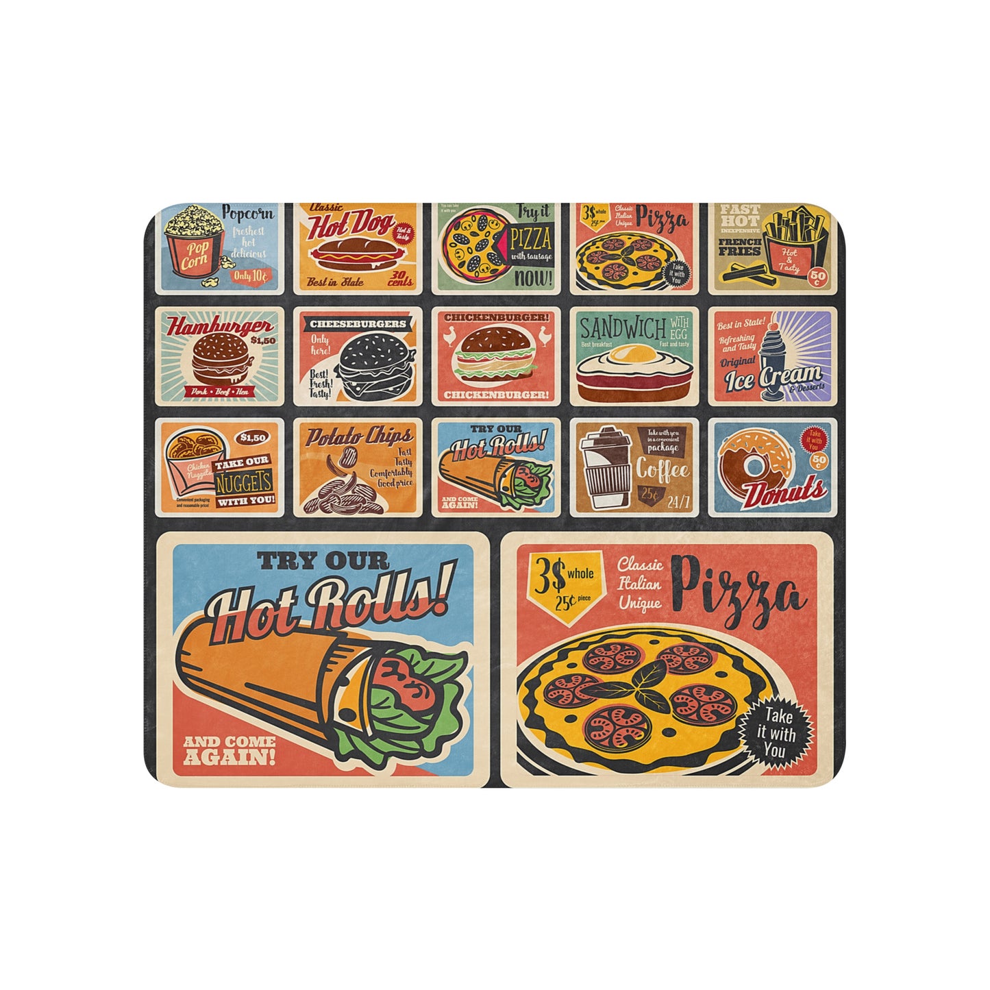 Food Ads Sherpa blanket