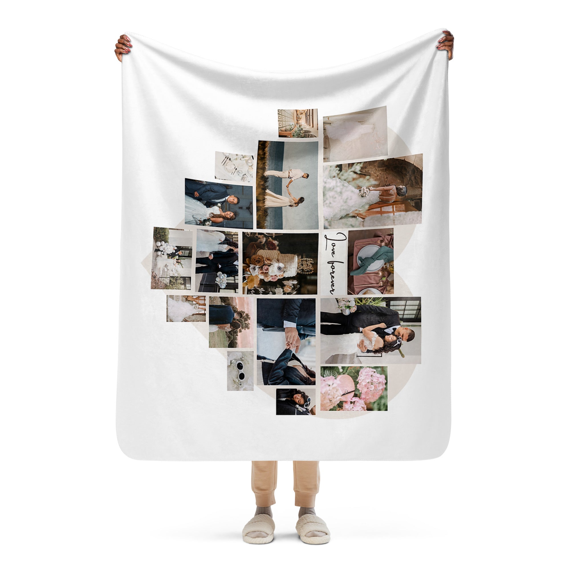 Love Forever Photo Collage Sherpa blanket