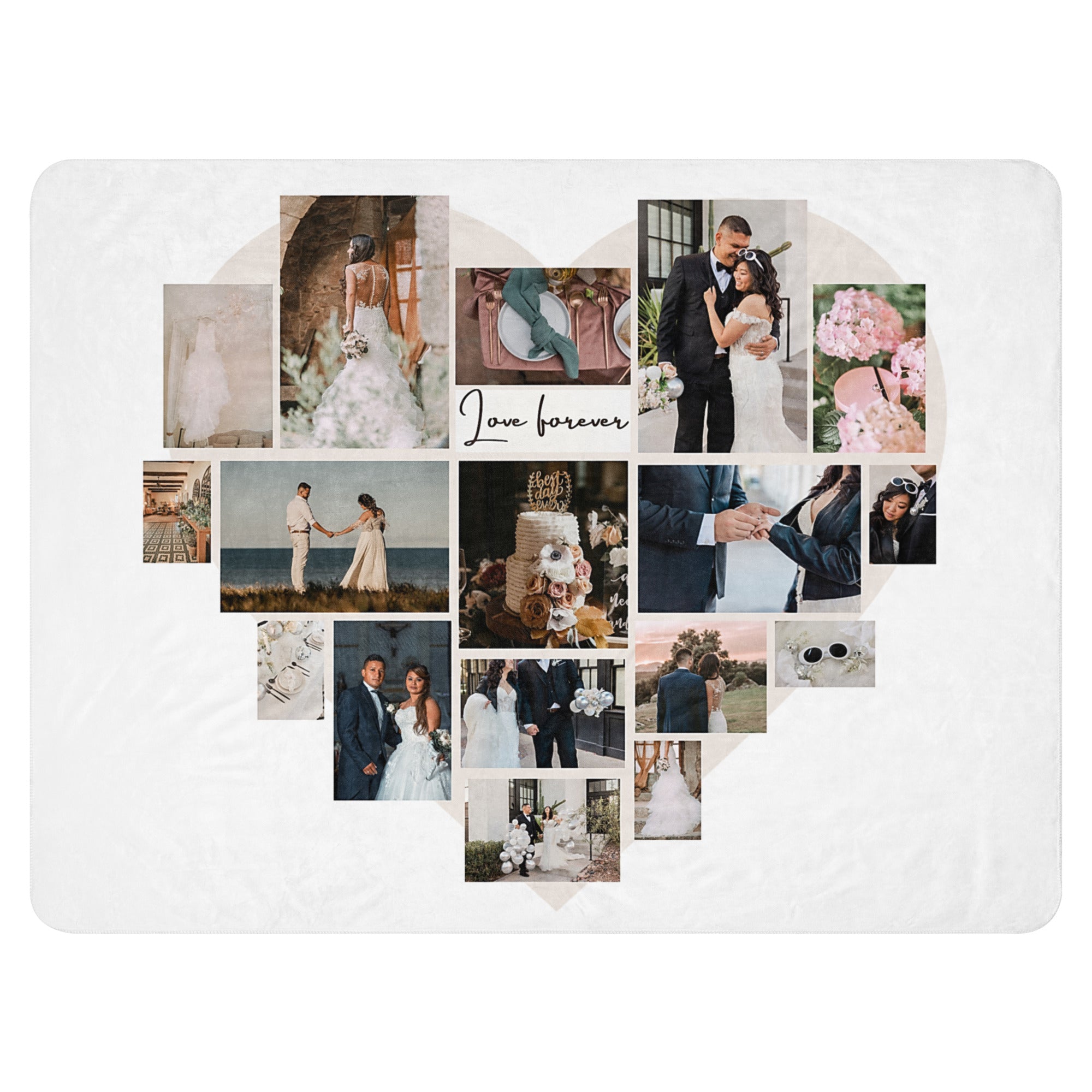 Love Forever Photo Collage Sherpa blanket