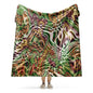 Green Animal Print Sherpa blanket