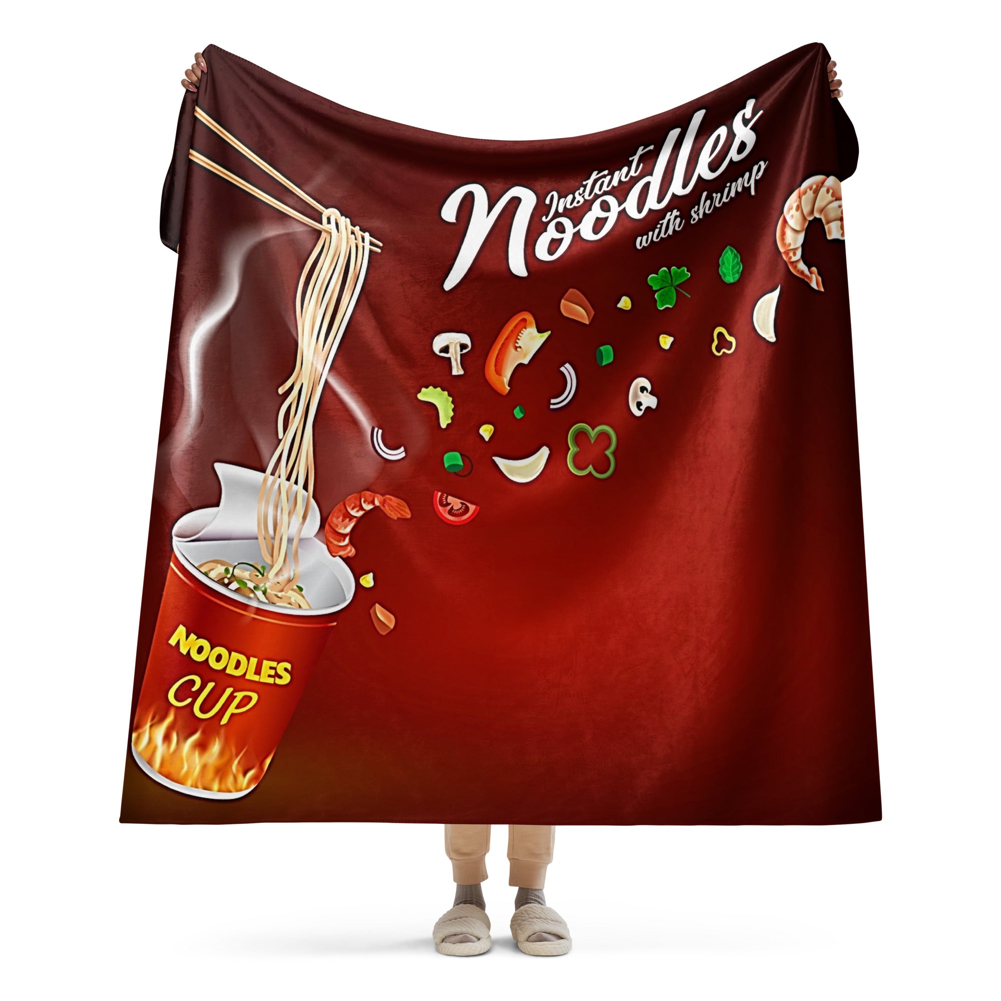 Cup of Noodles Sherpa blanket